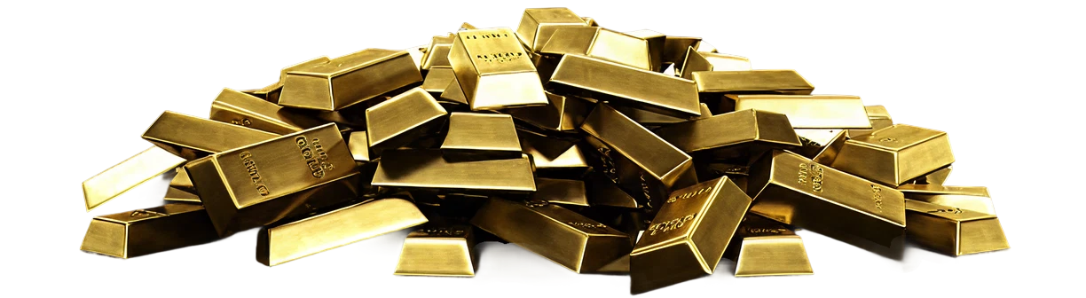 Stacked gold bars